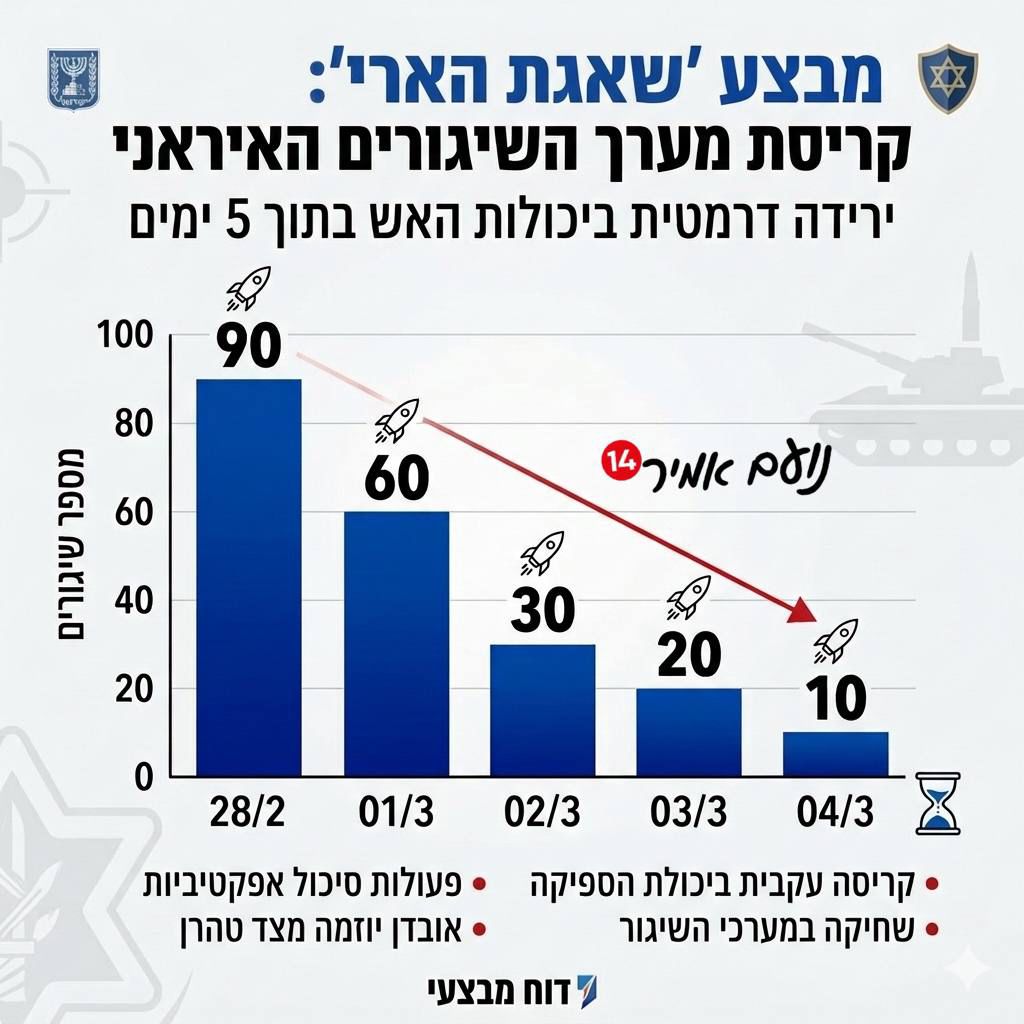 קריסה עקבית וירידה דרמטית ביכולת הספיקה של האויב. בתוך חמישה ימים בלב…