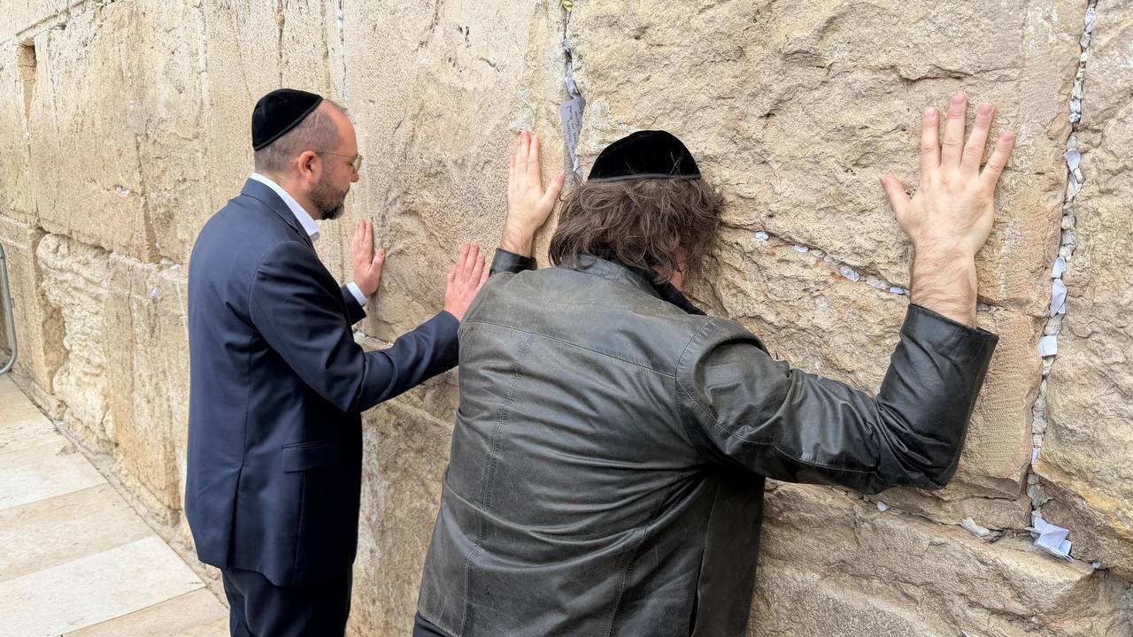 נשיא ארגנטינה חאבייר מיליי בכותל המערבי