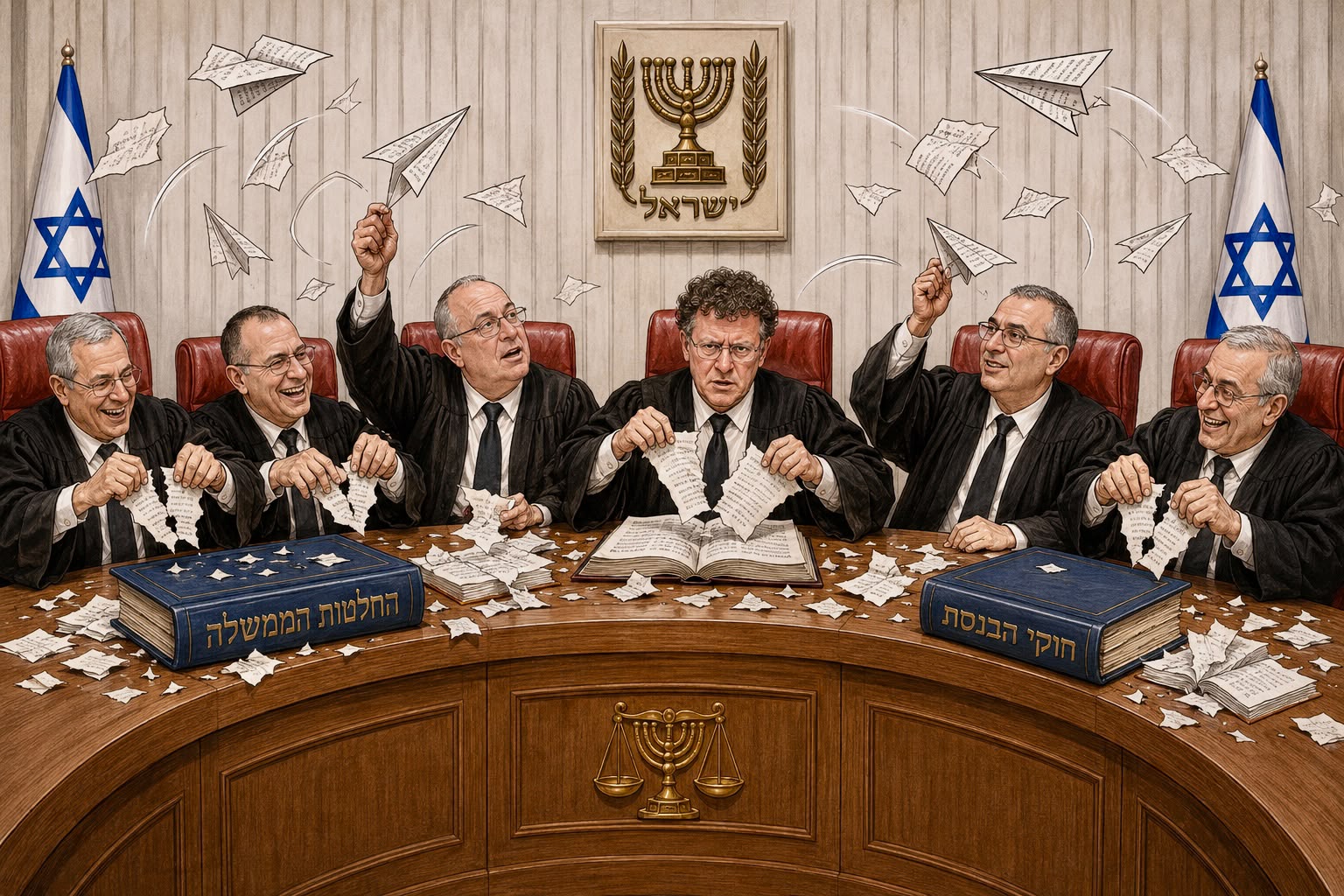 צחוק מהחוק: על רקע בליץ פסילות החוקים על ידי בג״צ - עיתון ׳הדרך׳ בקרי…