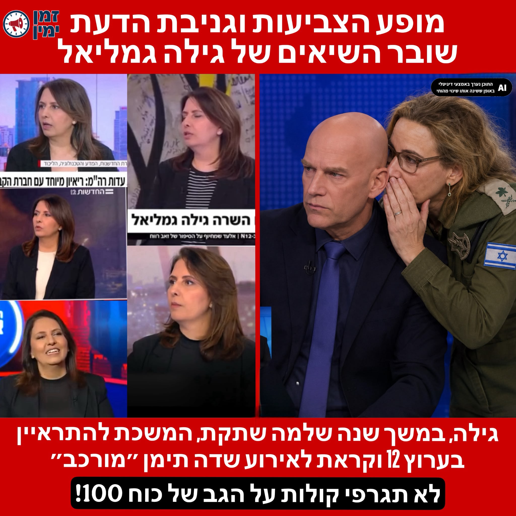 בלוף קמפיין "כוח 100" של גילה גמליאל: