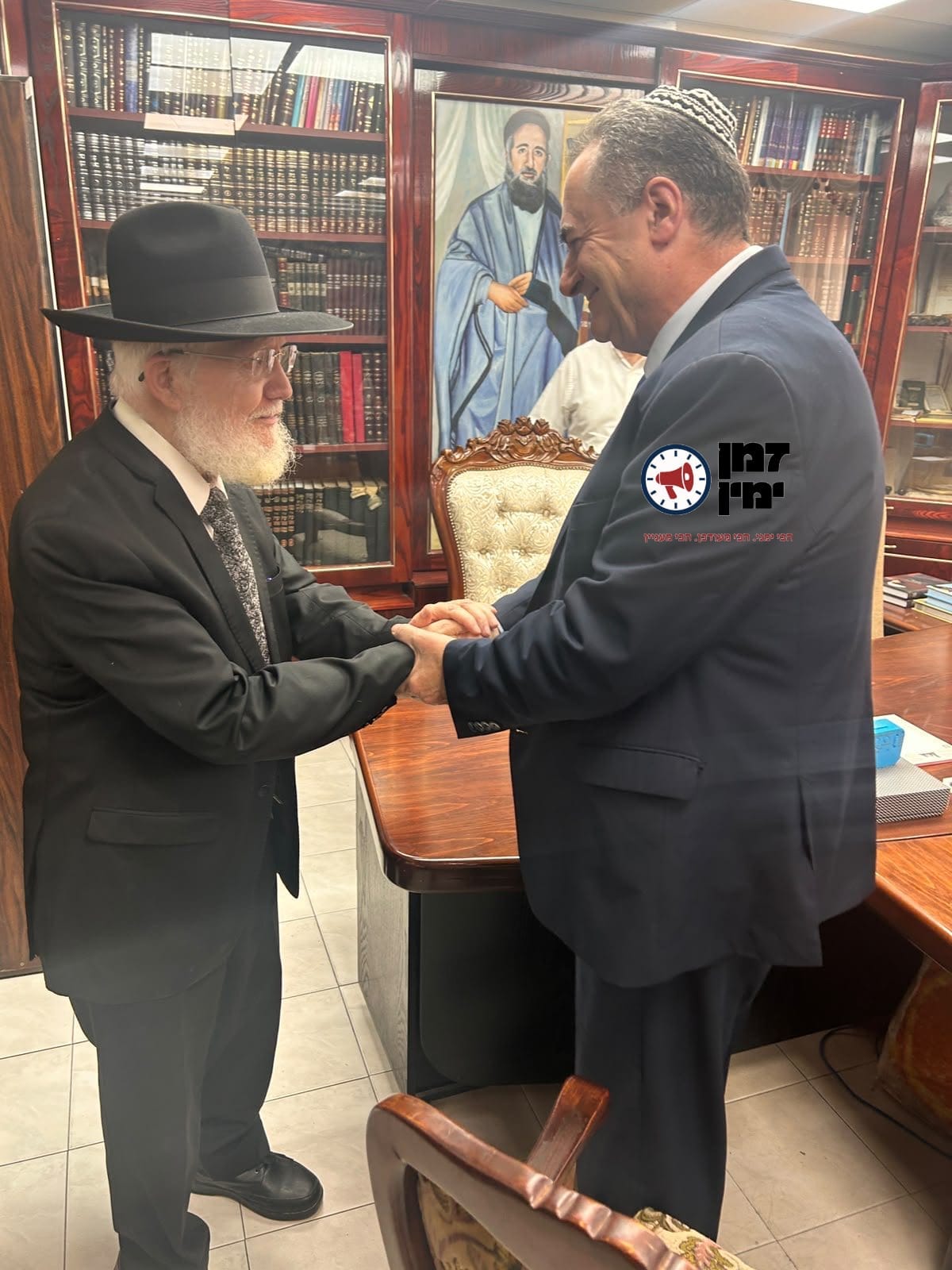 הגאון הגדול רבי צמח מאזוז מעניק את ברכתו לשר הבטחון ישראל כץ בביקורו…