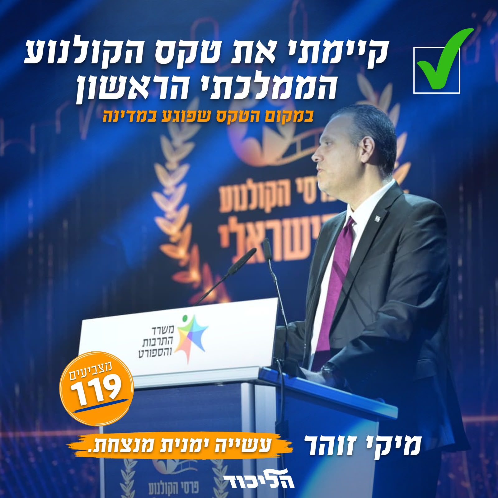 משילות ימנית! למרות הניסיונות של השמאל לטרפד - הצליח שר התרבות והספור…