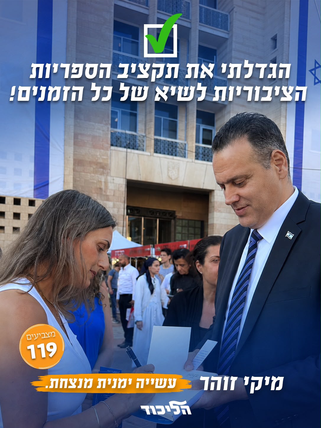 עשייה ימנית מנצחת! כחלק משורה ההישגים הגדולים של שר התרבות והספורט מי…
